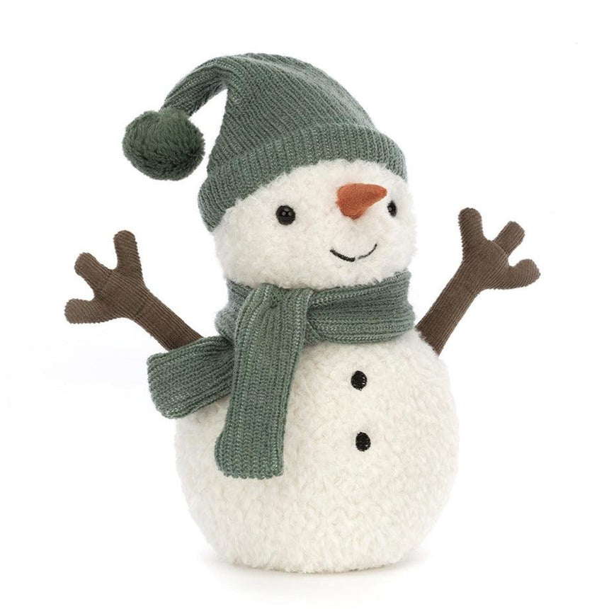 Jellycat: przytulanka bałwanek w zielonej czapeczce Maddy Snowman 18 cm - Noski Noski