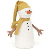 Jellycat: przytulanka bałwanek w żółtej czapeczce Lenny Snowman 37 cm - Noski Noski