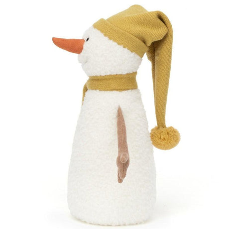 Jellycat: przytulanka bałwanek w żółtej czapeczce Lenny Snowman 37 cm - Noski Noski