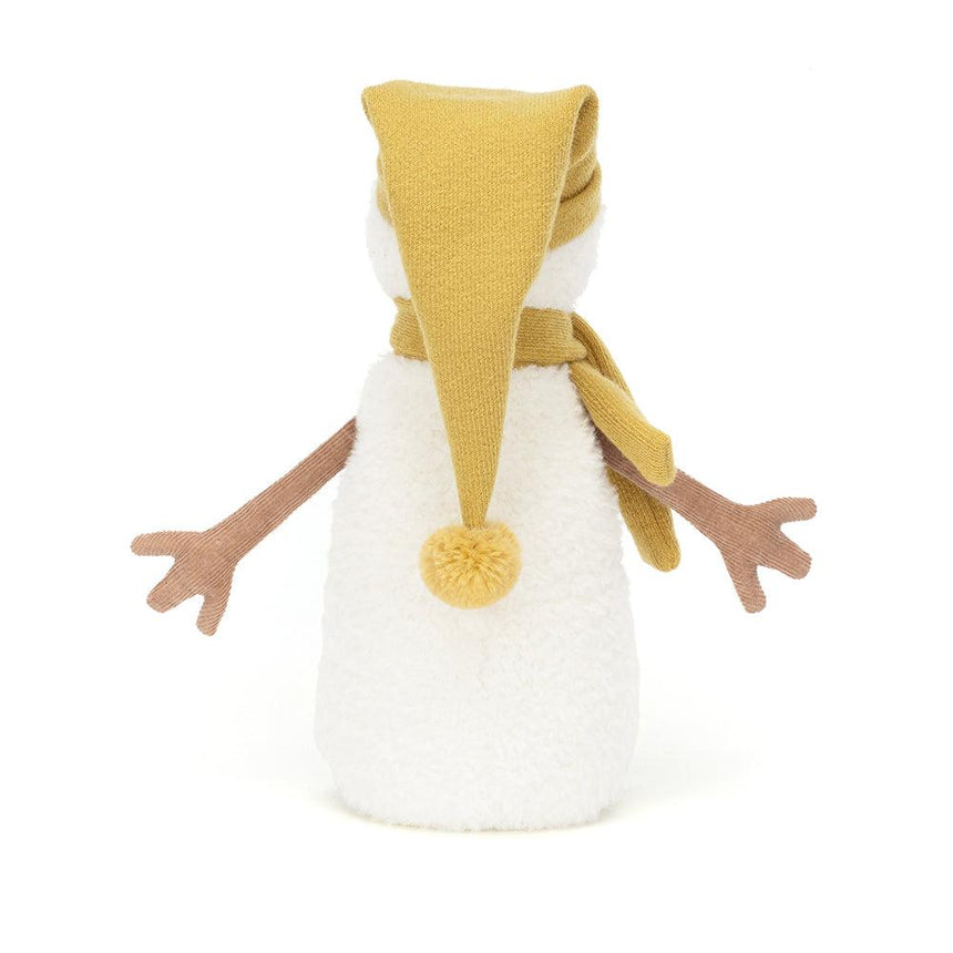 Jellycat: przytulanka bałwanek w żółtej czapeczce Lenny Snowman 37 cm - Noski Noski