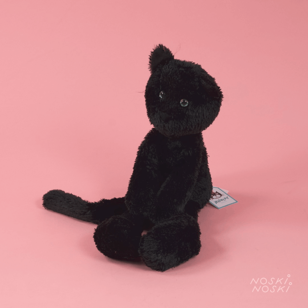 Jellycat: przytulanka czarny kot Casper 38 cm - Noski Noski