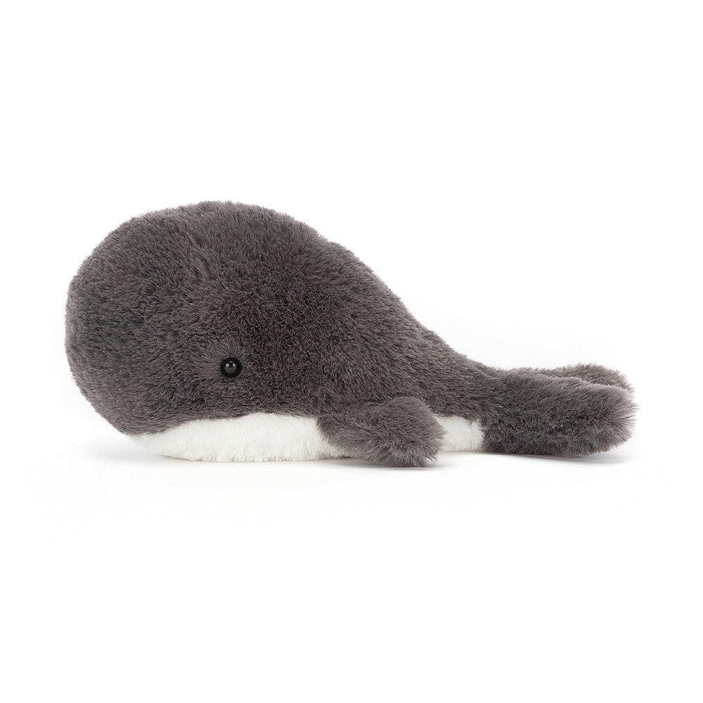 Jellycat: przytulanka grafitowy wieloryb Wavelly 15 cm - Noski Noski