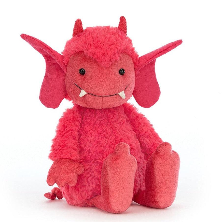 Gremlin Jellycat Pandora Pixie, czerwony pluszak 27 cm, miękki kompan przygód dla dzieci, idealny do zabawy.