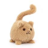 Kotek zabawka Jellycat Kitten Ginger, rude pluszowe maskotka kotek z brązowymi oczami, miękka i puszysta.