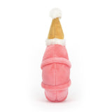 Jellycat: przytulanka krewetka w czapeczce Celebration Crustacean Shrimp 14 cm - Noski Noski