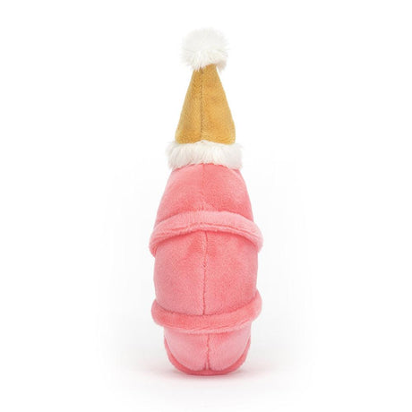 Jellycat: przytulanka krewetka w czapeczce Celebration Crustacean Shrimp 14 cm - Noski Noski