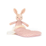 Jellycat: przytulanka króliczek w różowej skarpecie Shimmer Stocking Bunny 20 cm - Noski Noski