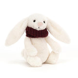 Jellycat: przytulanka królik w szaliku Bashful Snuggle Bunny 15 cm - Noski Noski