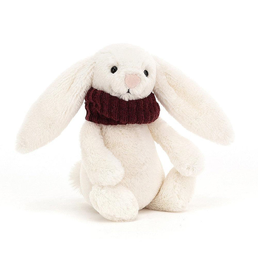 Jellycat: przytulanka królik w szaliku Bashful Snuggle Bunny 15 cm - Noski Noski