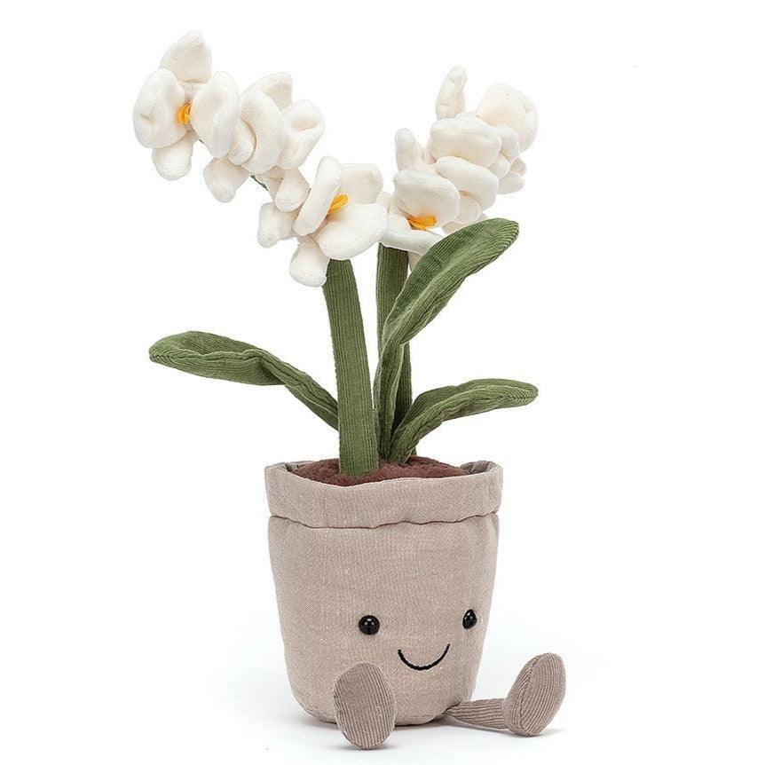 Jellycat: przytulanka kwiatek doniczkowy Amuseable Cream Orchidea 27 cm - Noski Noski