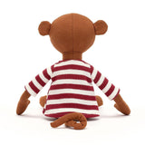 Jellycat: przytulanka małpka w pasiastej koszulce Madison Monkey 32 cm - Noski Noski