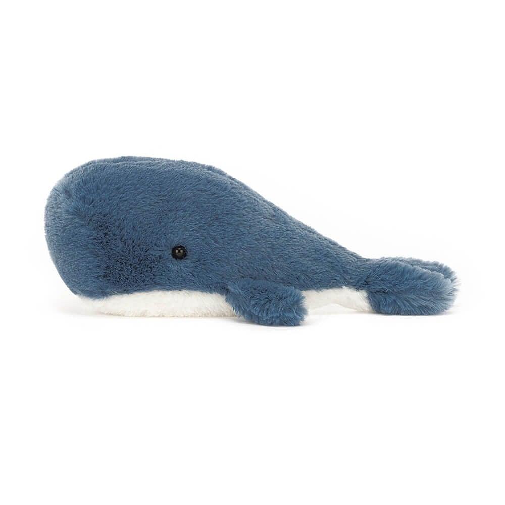 Jellycat: przytulanka mały wieloryb Wavelly Whale Blue 15 cm - Noski Noski