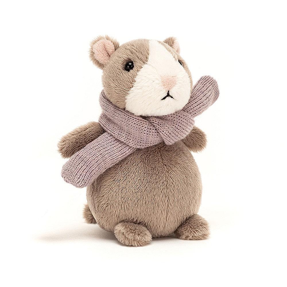 Jellycat: przytulanka mini chomik w szaliku Happy Hamster 12 cm - Noski Noski