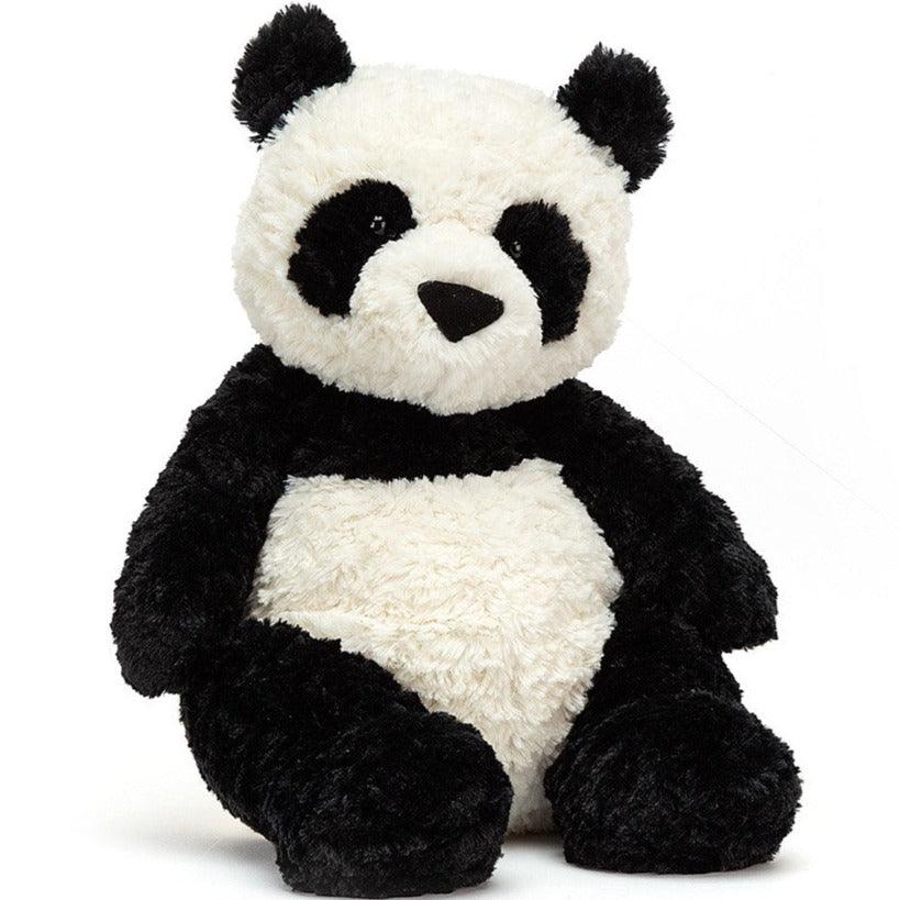 Pluszowy miś panda Jellycat Montgomery, 42 cm, miękki i puszysty, bezpieczny i idealny do przytulania dla dzieci.