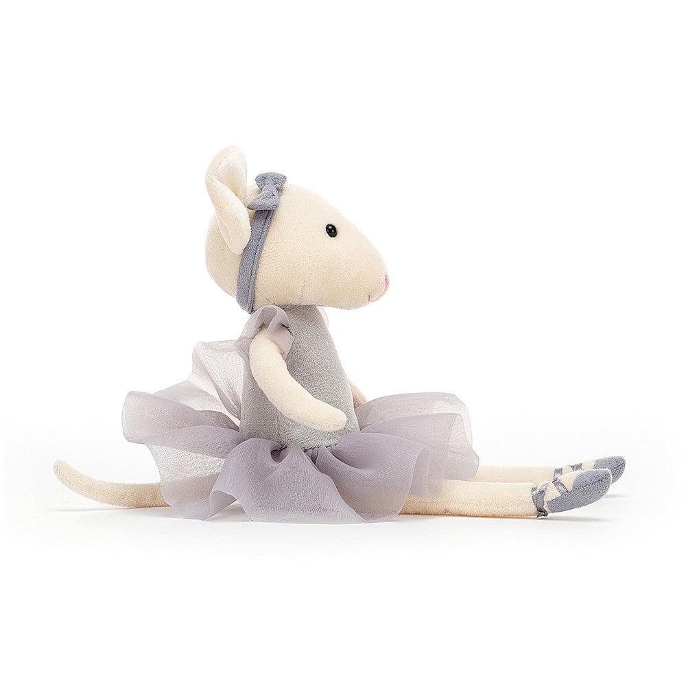 Jellycat: przytulanka myszka Pirouette Mouse Pebble 27 cm - Noski Noski