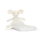 Jellycat: przytulanka myszka w białej skarpecie Shimmer Stocking Mouse 20 cm - Noski Noski