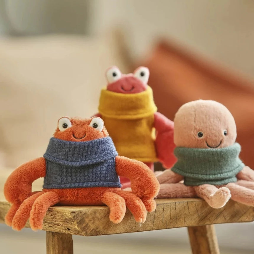 Jellycat: przytulanka ośmiornica w sweterku Cozy Crew Octopus 20 cm - Noski Noski