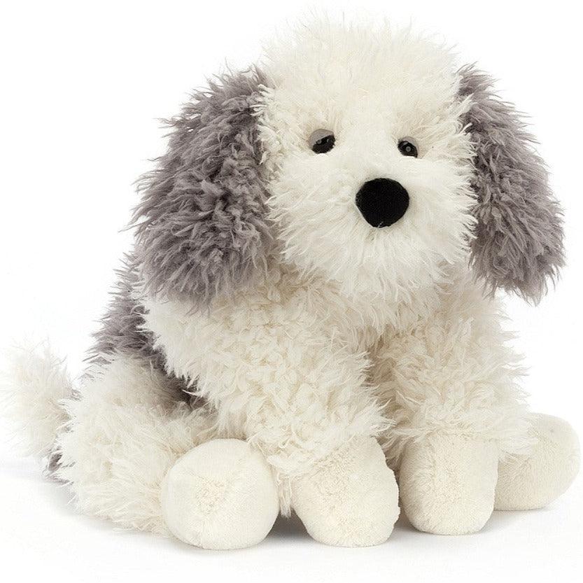 Maskotka piesek owczarek Jellycat Floofie 40 cm – miękki, włochaty pluszak idealny dla dzieci do zabawy i snu.