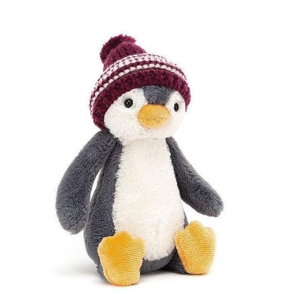 Jellycat: przytulanka pingwinek w czapce Bashful Bobble Hat Penguin 18 cm - Noski Noski