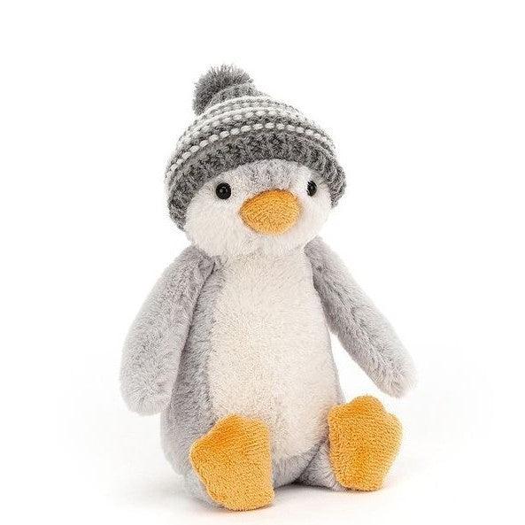 Jellycat: przytulanka pingwinek w czapce Bashful Bobble Hat Penguin 18 cm - Noski Noski