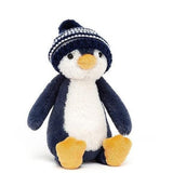 Jellycat: przytulanka pingwinek w czapce Bashful Bobble Hat Penguin 18 cm - Noski Noski