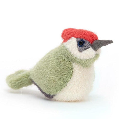 Maskotka dzięcioł Jellycat Birdling Woodpecker, przytulanka ptaszek 10 cm, miękki, bezpieczny kompan do zabawy.