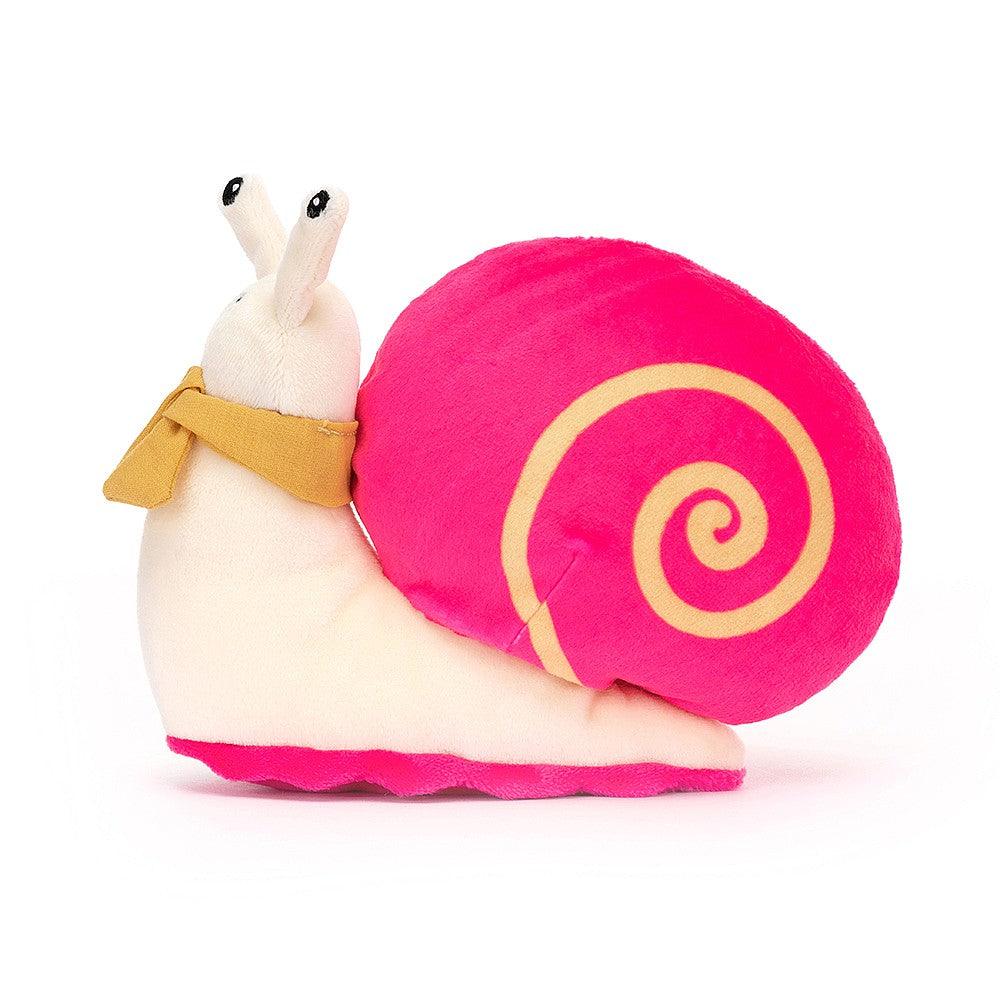 Jellycat: przytulanka różowy ślimak Escarfgot Pink 13 cm - Noski Noski