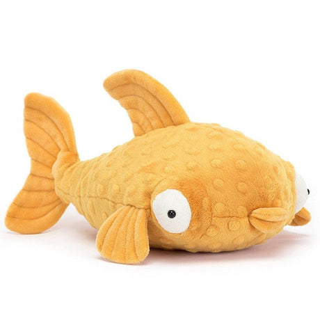 Pluszowa rybka Jellycat Gracie Grouper 26 cm, żółty pluszak ryba, miękki towarzysz morskich przygód dla dzieci.