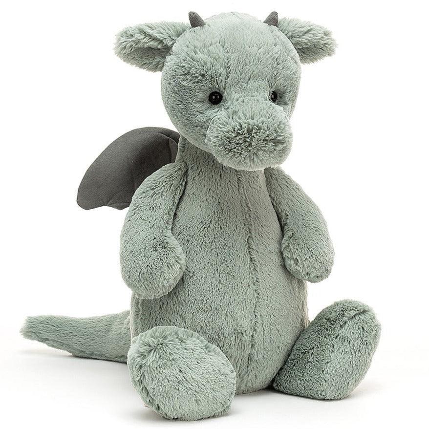 Pluszowy smok Jellycat Bashful Dragon 51 cm - miękki i puszysty przyjaciel każdego malucha, idealny do przytulania i zabawy.