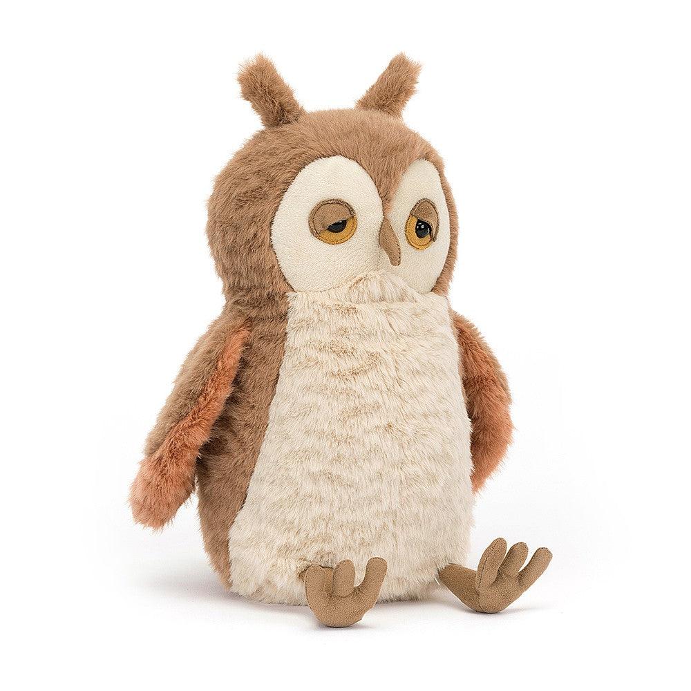 Pluszowa maskotka Sowa Jellycat Oakley Owl 22 cm, mięciutka i puszysta, idealna do przytulania dla dzieci i starszaków.