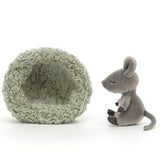 Jellycat: przytulanka śpiąca myszka w gniazdku Hibernating Mouse 7 cm - Noski Noski