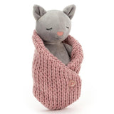 Jellycat: przytulanka śpiący kotek Cosie Kitten 18 cm - Noski Noski