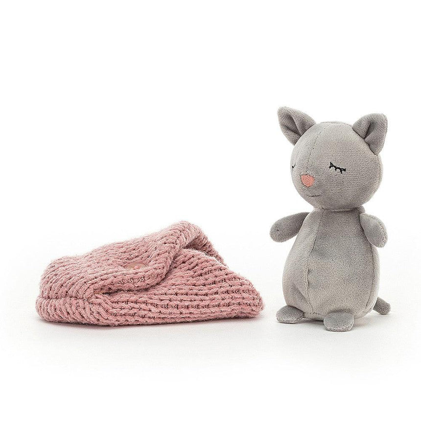 Jellycat: przytulanka śpiący kotek Cosie Kitten 18 cm - Noski Noski