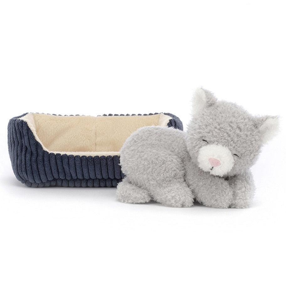 Jellycat: przytulanka śpiący kotek Napping Nipper Cat 10 cm - Noski Noski