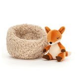 Jellycat: przytulanka śpiący lisek w gniazdku Hibernating Fox 7 cm - Noski Noski