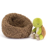 Jellycat: przytulanka śpiący żółwik w gniazdku Hibernating Tortoise 13 cm - Noski Noski