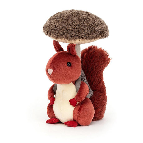 Jellycat: przytulanka wiewiórka z grzybkiem Fungi Forager Squirrel 20 cm - Noski Noski