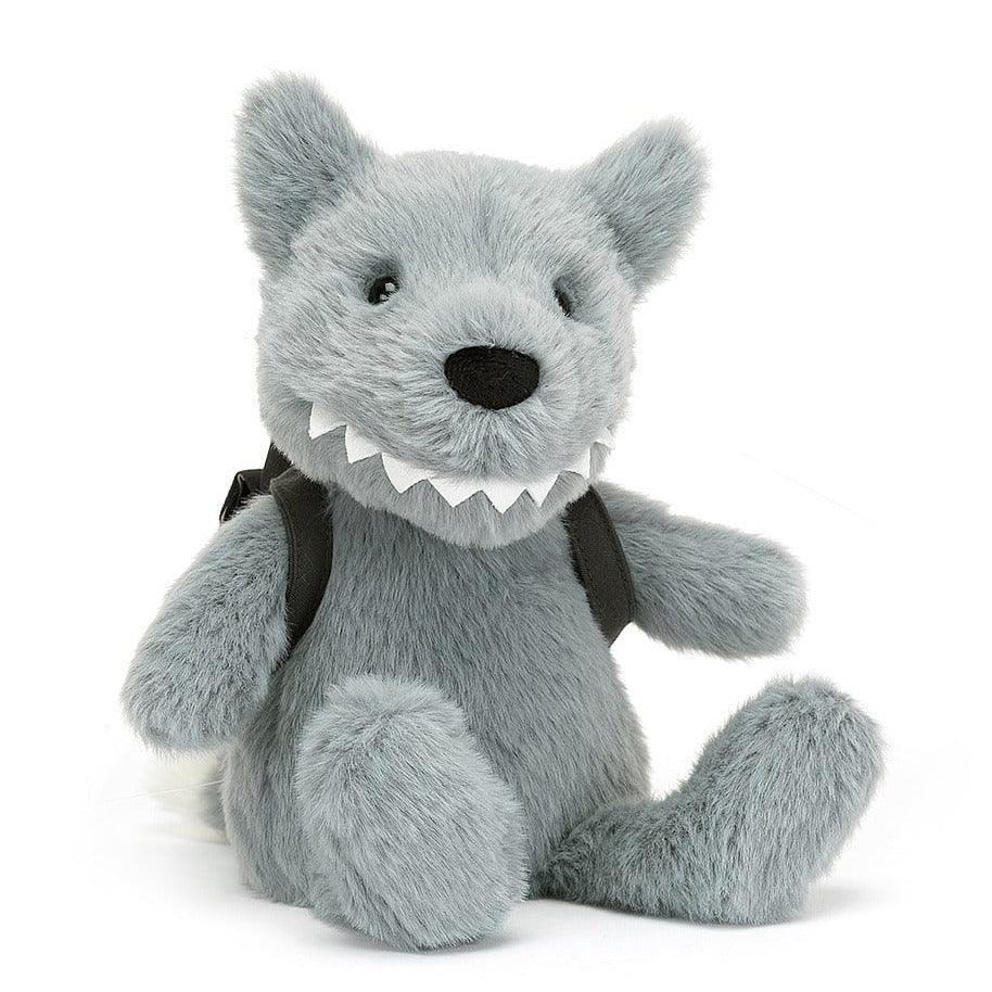 Jellycat: przytulanka wilk z plecaczkiem Backpack Wolf 22 cm - Noski Noski