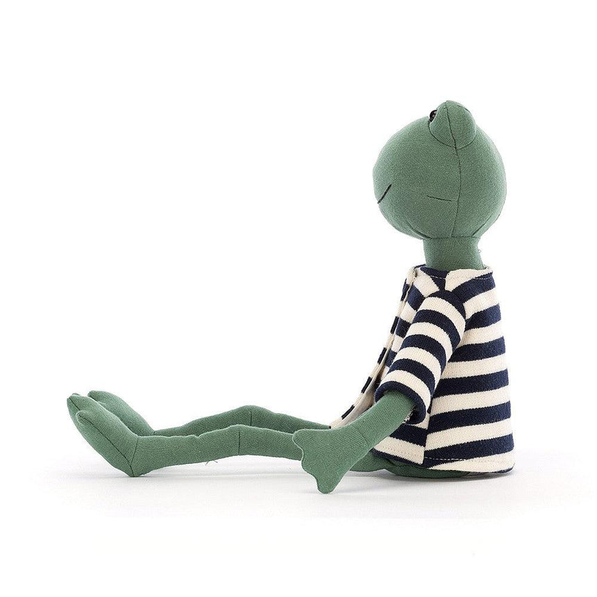Jellycat: przytulanka żabka w pasiastej koszulce Francisco Frog 36 cm - Noski Noski