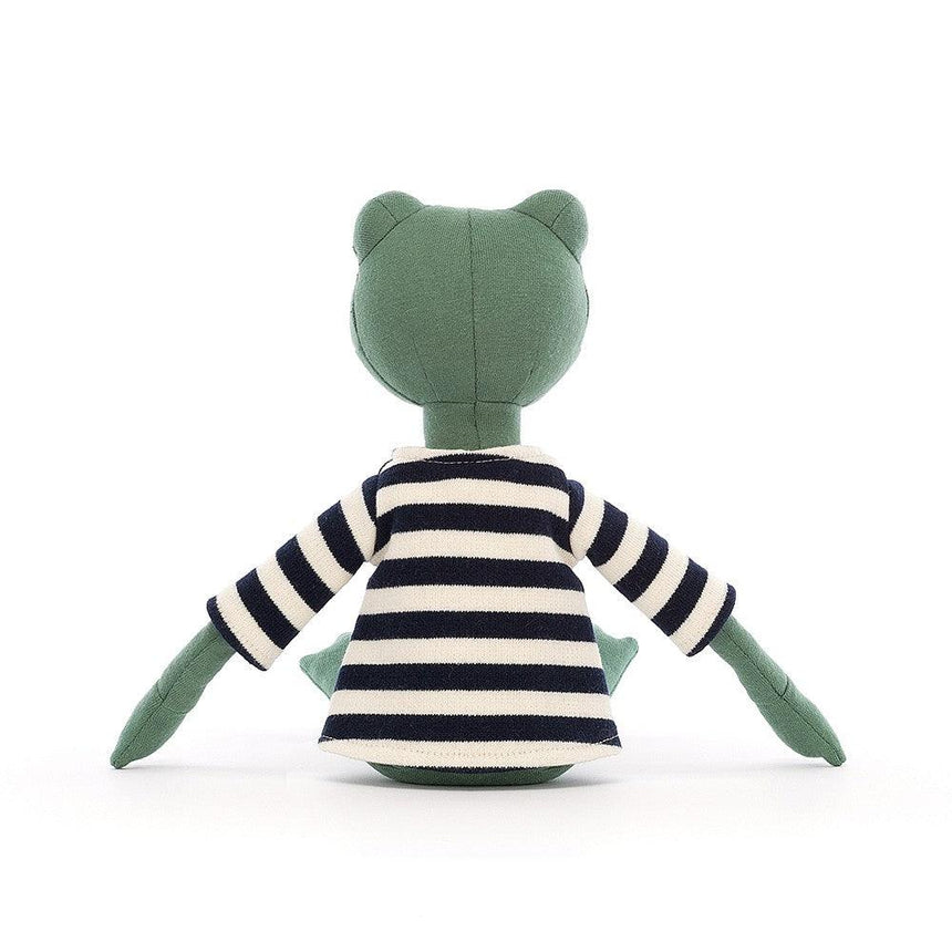Jellycat: przytulanka żabka w pasiastej koszulce Francisco Frog 36 cm - Noski Noski