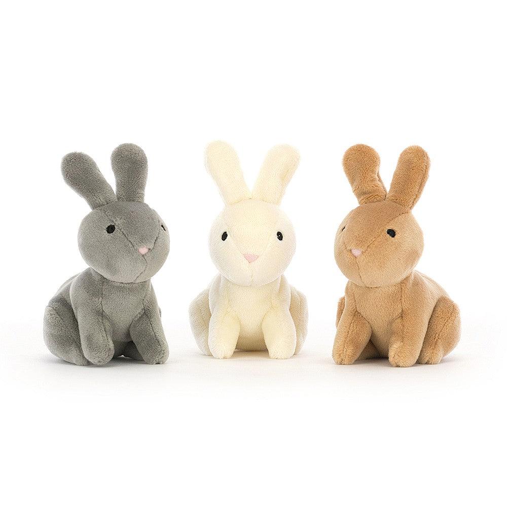 Jellycat: przytulanki króliczki w gniazdku Nesting Bunnies 10 cm - Noski Noski