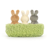 Jellycat: przytulanki króliczki w gniazdku Nesting Bunnies 10 cm - Noski Noski