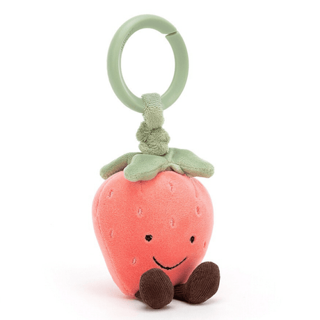 Jellycat: wibrująca zawieszka truskawka Amuseable Strawberry Jitter 13 cm - Noski Noski