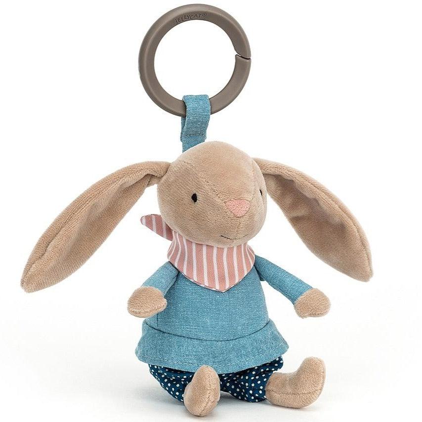 Jellycat: zawieszka grzechotka króliczek Little Rambler Bunny Rattle - Noski Noski