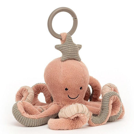 Jellycat: zawieszka ośmiornica Odell Octopus Activity Toy 10 cm - Noski Noski