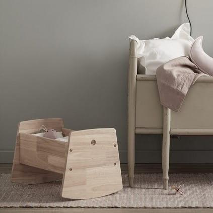 Kid's Concept: drewniana kołyska dla lalek Nature - Noski Noski
