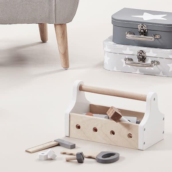 Kid’s Concept: drewniana skrzynka z narzędziami Toy Tool Kit Star - Noski Noski