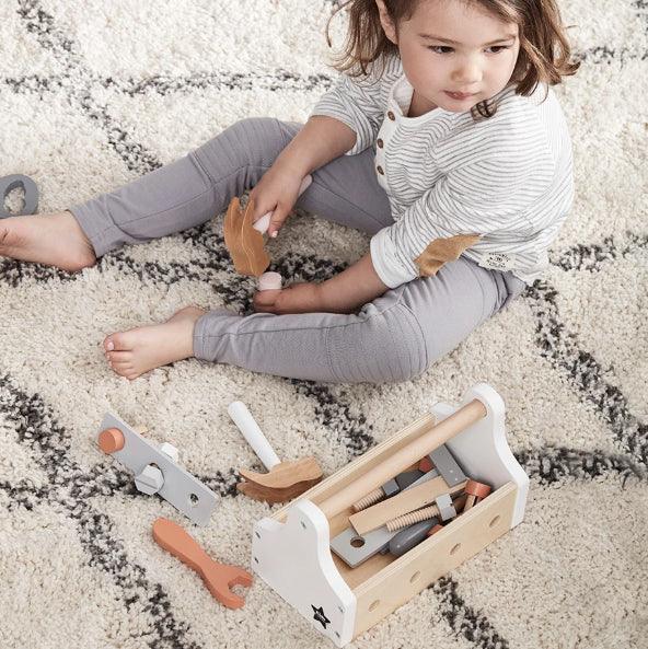 Kid’s Concept: drewniana skrzynka z narzędziami Toy Tool Kit Star - Noski Noski
