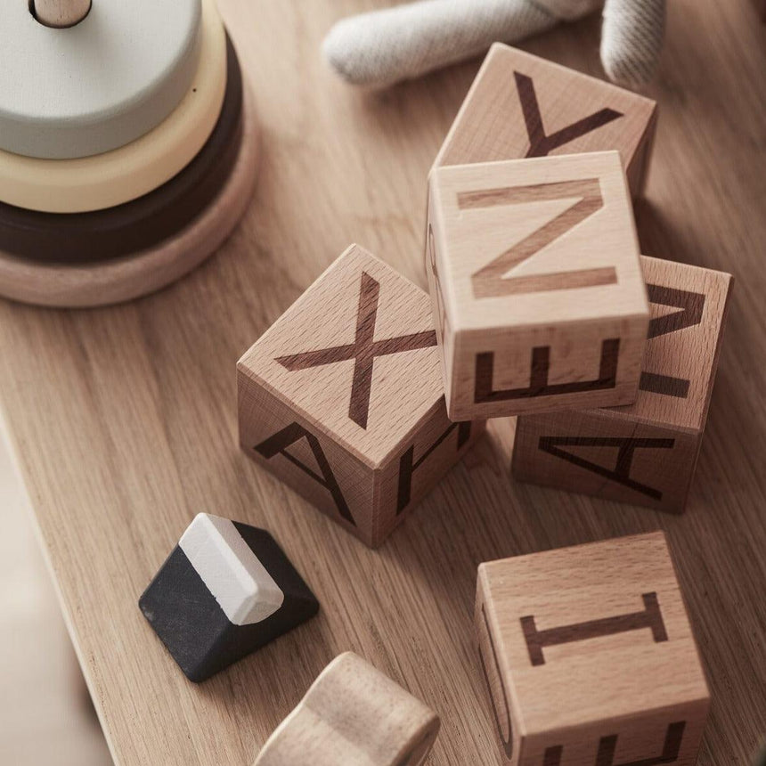 Kid's Concept: drewniane klocki alfabet Nature Neo - Noski Noski