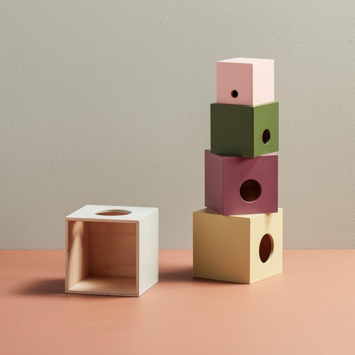 Kid's Concept: drewniane kostki Cubes Wood Edvin - Noski Noski